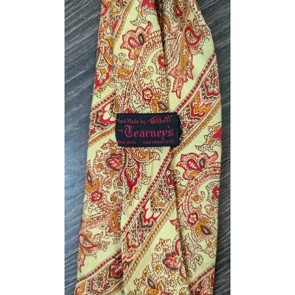 Robert Talbott for Tearney's Men's 100% Silk Tie ~ Yellow ~ Hand Made USA (53)